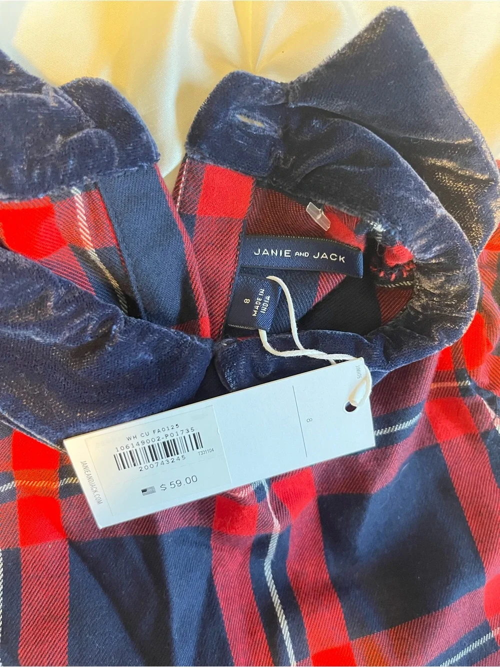 Janie and Jack Plaid Jacquard Dress.